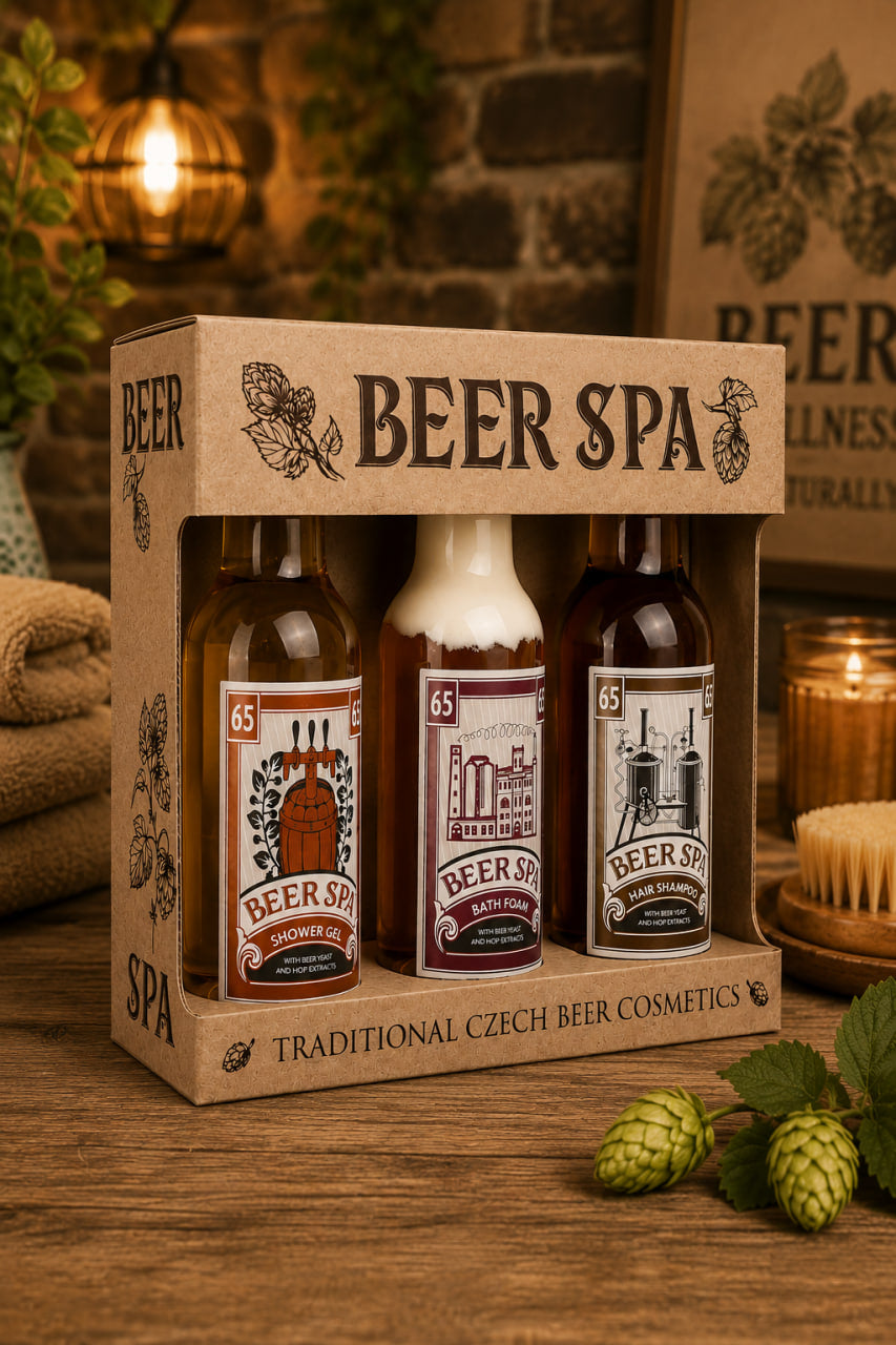 Beer Spa Premium набор 3 × 200 мл — чешская пивная косметика