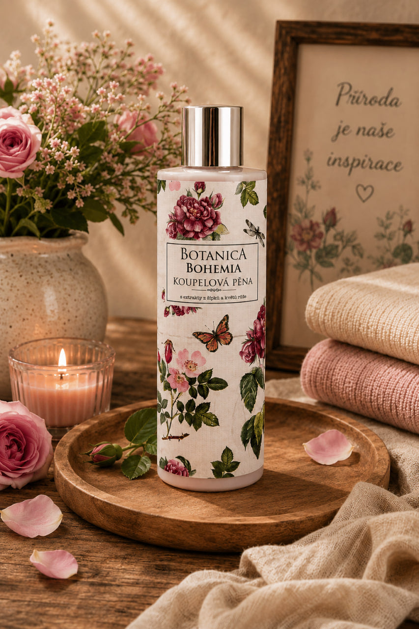 Botanica Bohemia Rose & Rosehip Bath Foam 250 ml – Rosa Canina