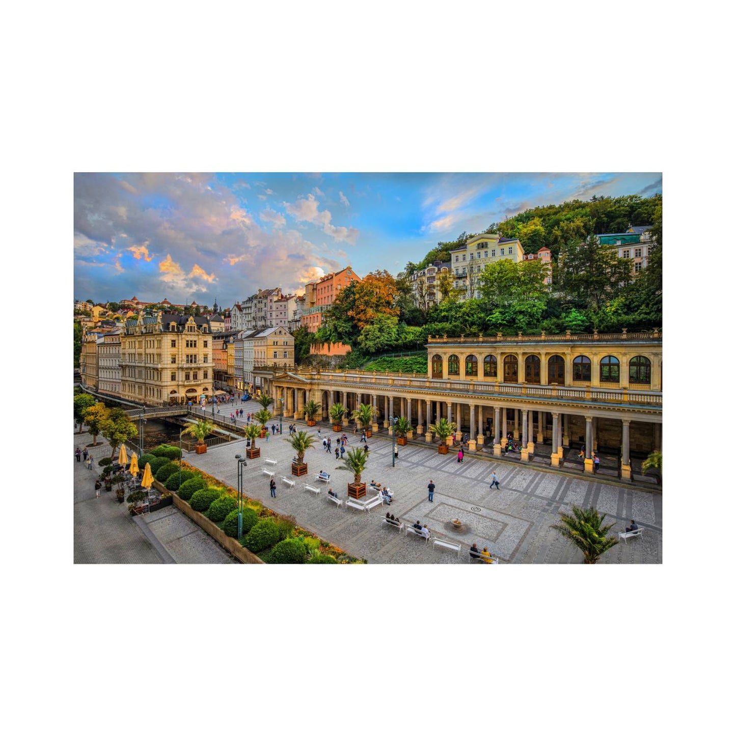 Mlýnská kolonáda, Karlovy Vary | Umělecká fotografie-malba | Nerámované fotografie