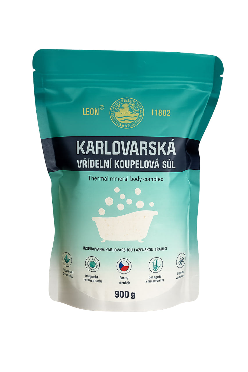 Karlovy Vary Thermal Mineral Bath Salt LEON 900 g | Natural Spa Bath Salt