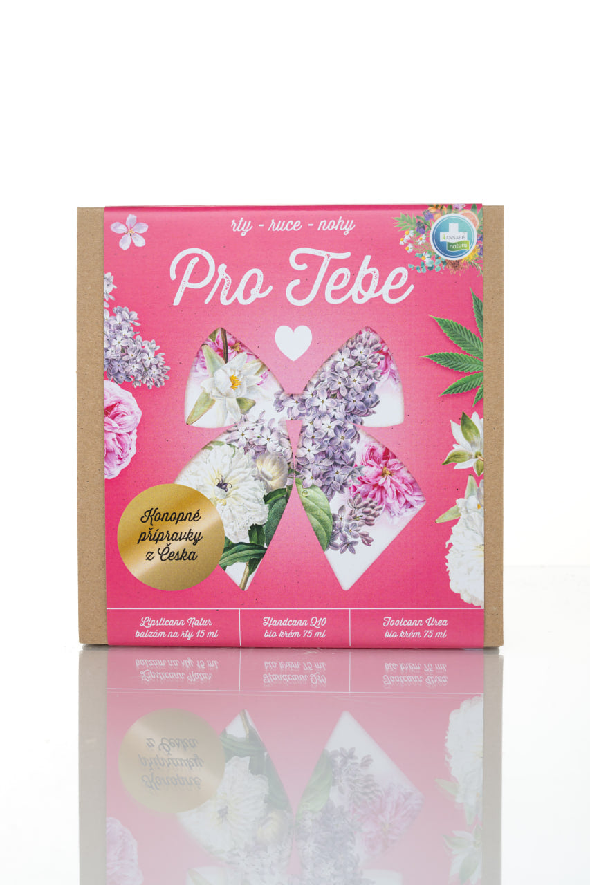 Подарочный набор ANNABIS Pink – натуральный уход за руками, ногами и губами | Чешская косметика с конопляным маслом