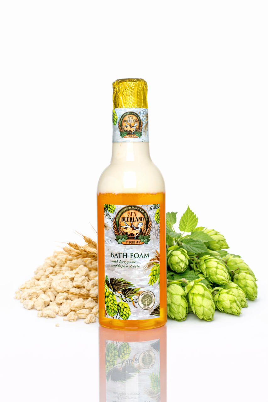 Pivní koupelová pěna s pivovarskými kvasnicemi a chmelem | Česká pivní koupelová pěna