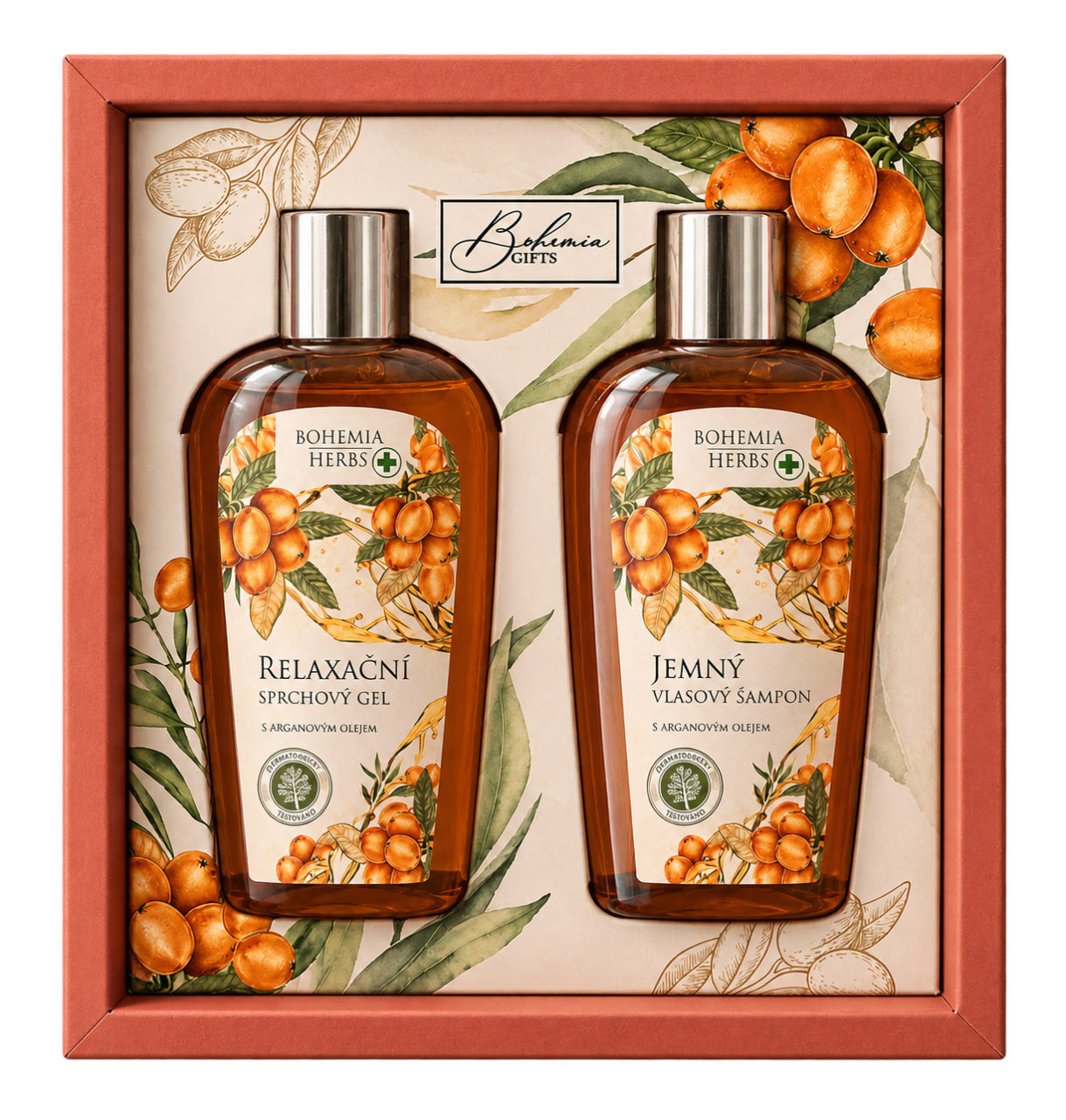 Kosmetická sada s arganovým olejem – gel & šampon 2×250 ml