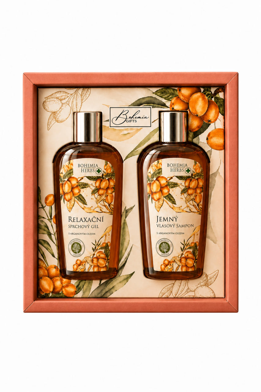 Kosmetická sada s arganovým olejem – gel & šampon 2×250 ml