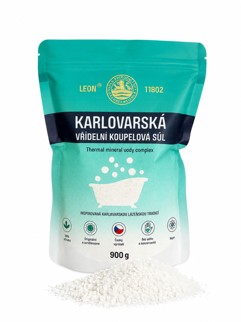 Karlovy Vary Thermal Mineral Bath Salt LEON 900 g | Natural Spa Bath Salt