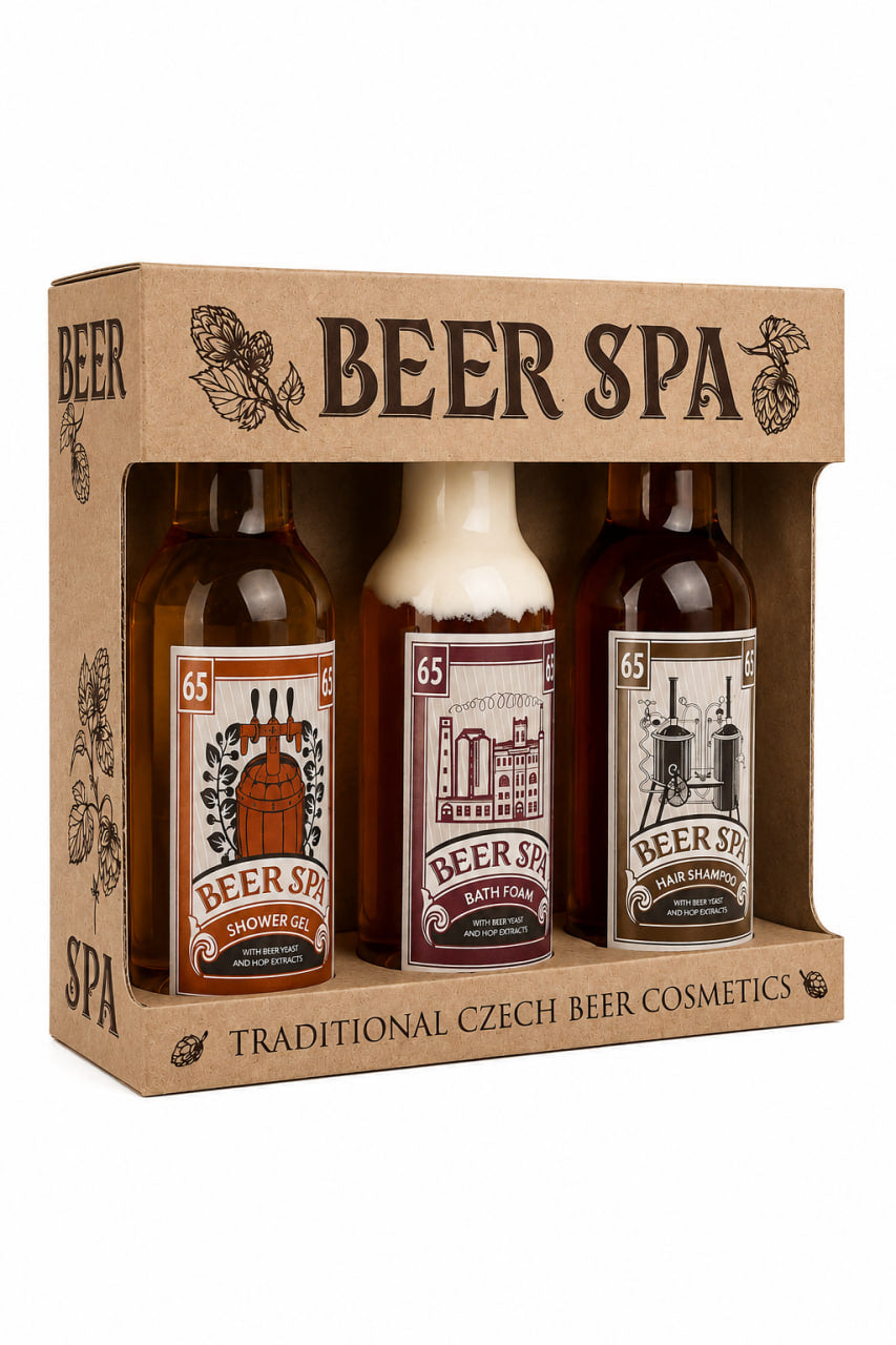 Beer Spa Premium набор 3 × 200 мл — чешская пивная косметика