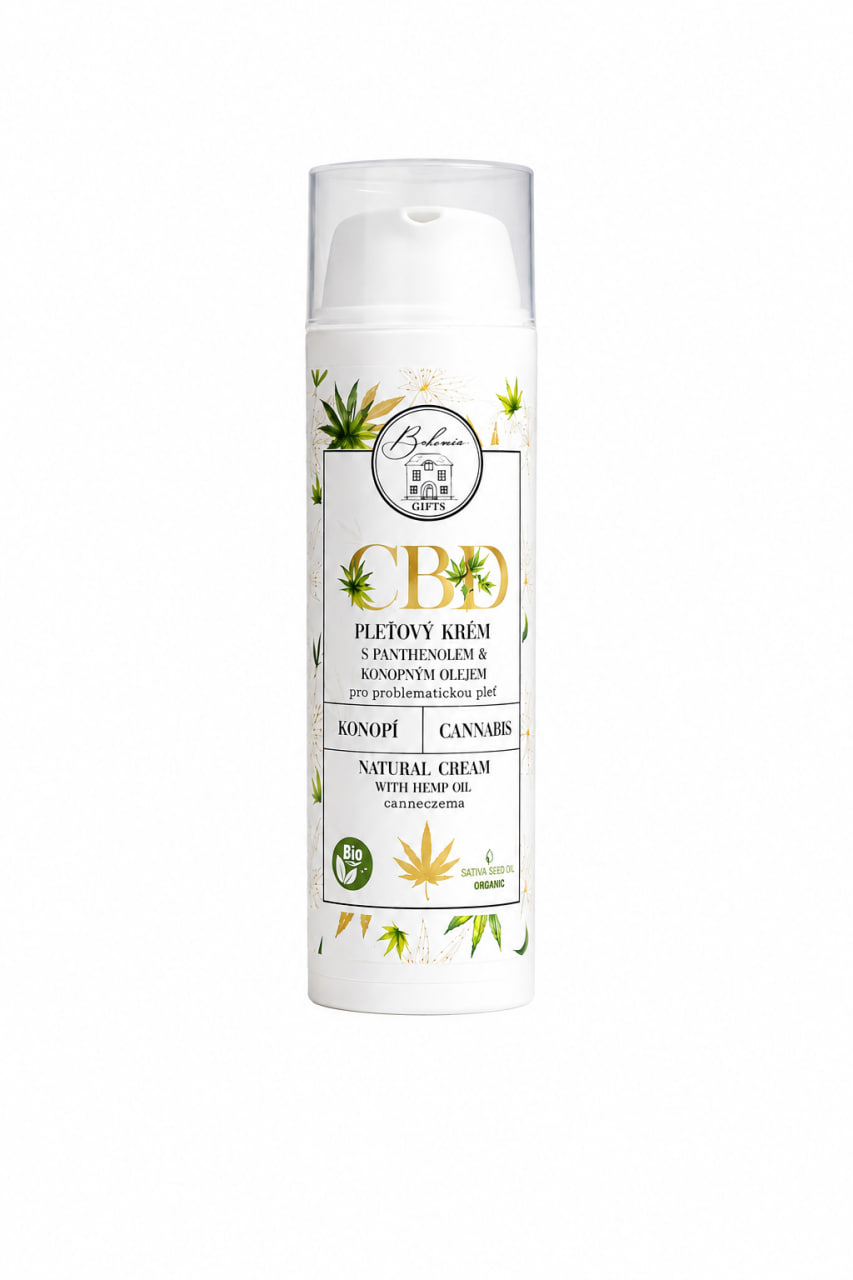 Cannabellum CBD Face Cream 30 ml – Hemp Oil & Panthenol, Czech Cosmetics