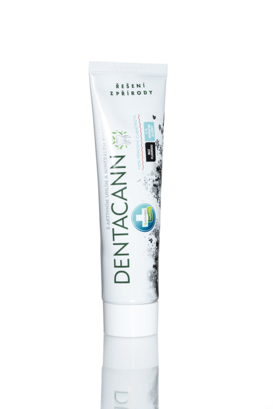 DENTACANN Přírodní zubní pasta s aktivním uhlím – 100 g 