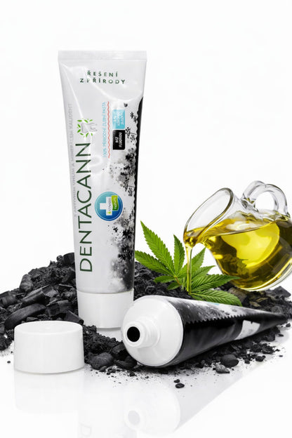 DENTACANN Přírodní zubní pasta s aktivním uhlím – 100 g 