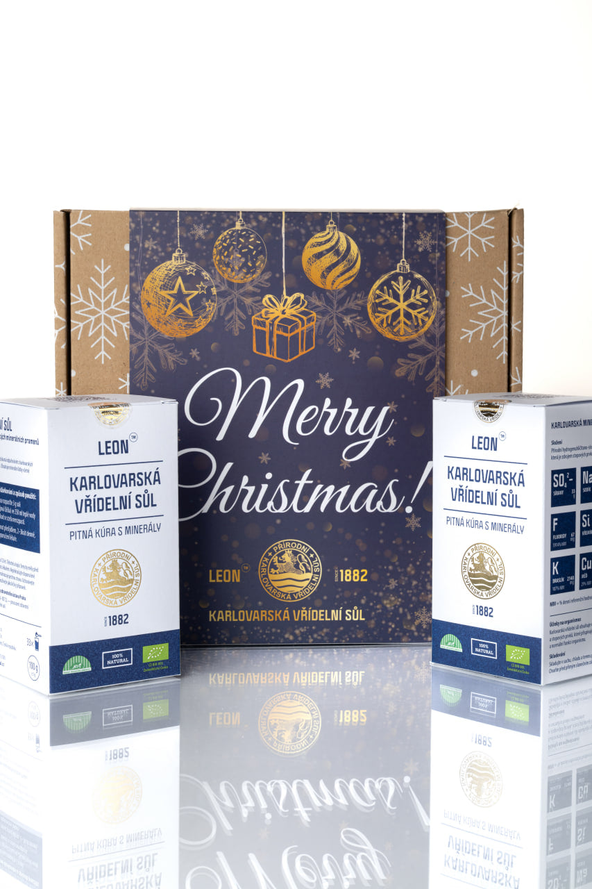 Stylish ECO Christmas Package – 2× Karlovy Vary Drinking Spring Salt (100 g)