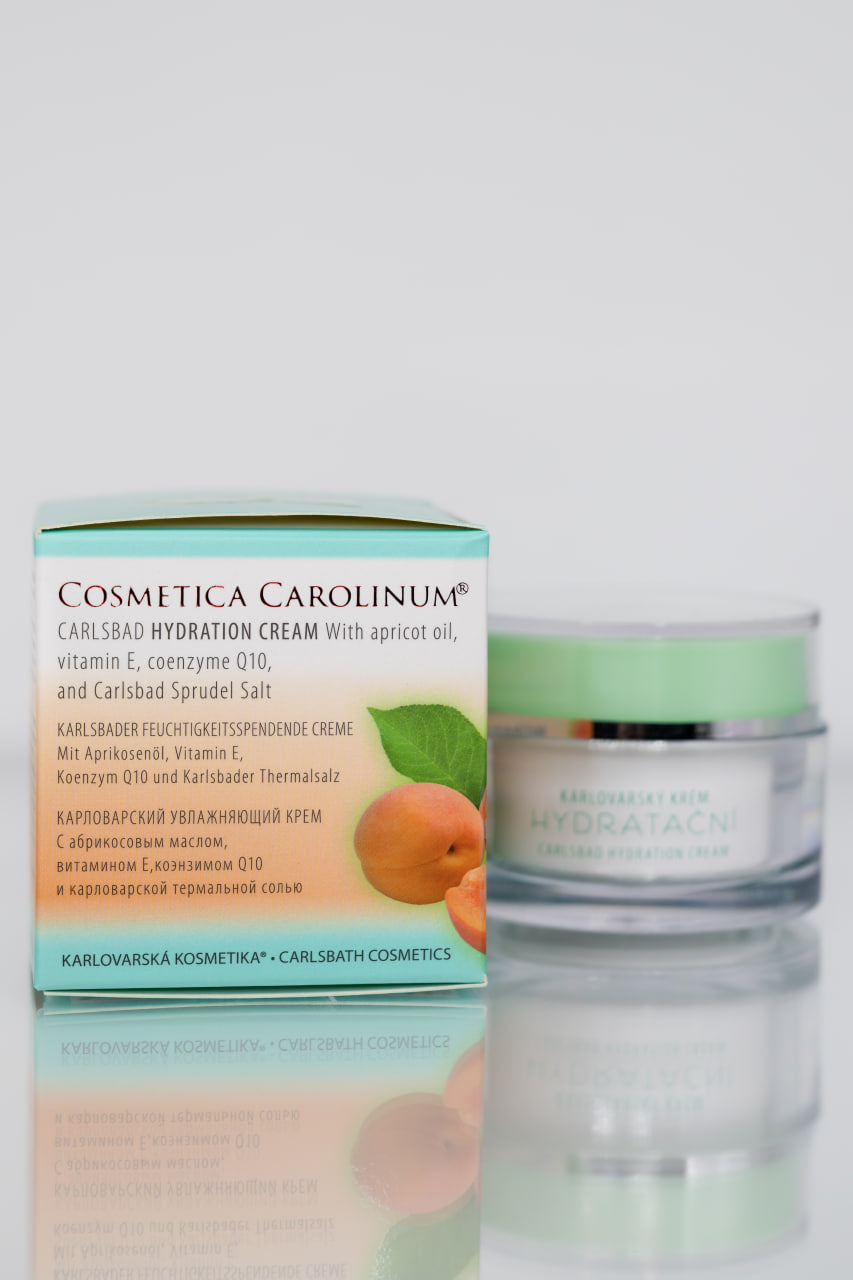 Karlovarský Feuchtigkeitscreme – mit Aprikosenöl, Vitamin E, Q10 und Thermalsalz – 50 ml 