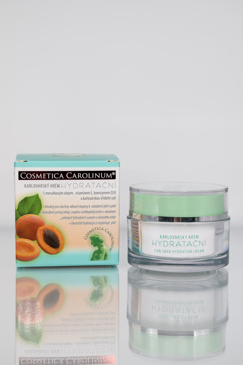 Karlovarský Feuchtigkeitscreme – mit Aprikosenöl, Vitamin E, Q10 und Thermalsalz – 50 ml 