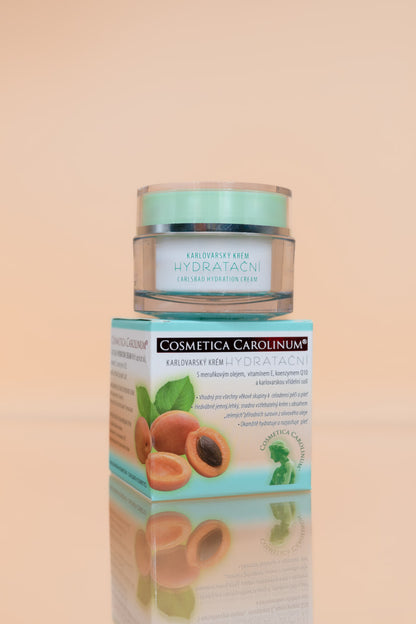 Karlovarský Feuchtigkeitscreme – mit Aprikosenöl, Vitamin E, Q10 und Thermalsalz – 50 ml 