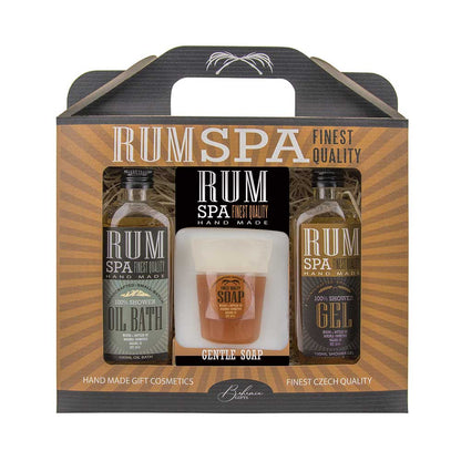 Bohemia Gifts Rum Spa Herren Geschenkset – Duschgel, Ölbad & Seife