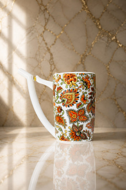Handmade Karlovy Vary Spa Drinking Cup | Author Design (flowers)