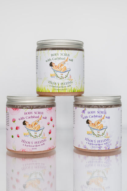 Body Scrub with Carlsbad Salt – ROSE (350 g)