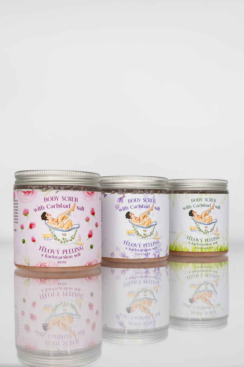 Body Scrub with Carlsbad Salt – ROSE (350 g)