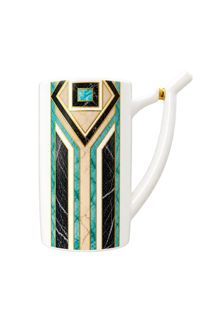 Karlovarský pohárek Art Deco Tyrkys | Ruční výroba Karlovy Vary