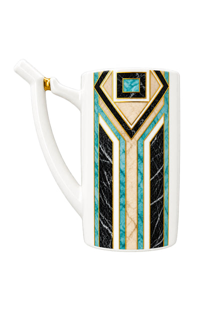 Karlovarský pohárek Art Deco Tyrkys | Ruční výroba Karlovy Vary