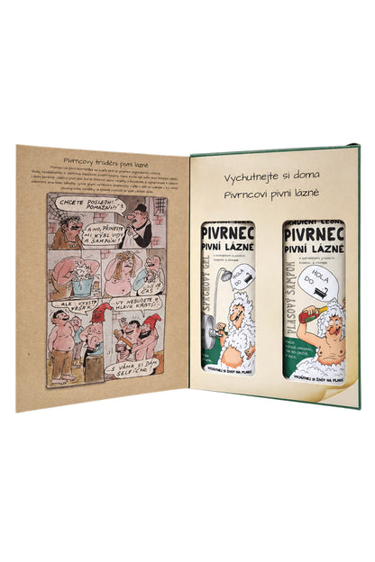 Pivrnec Pivní lázně dárková sada 2×250 ml | Bohemia Gifts