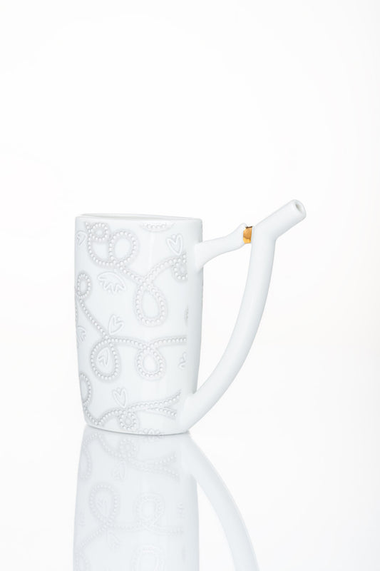 Ručně vyráběný karlovarský lázeňský pitný pohár | Limitovaná edice Lázeňský Pohárek s autorským designem