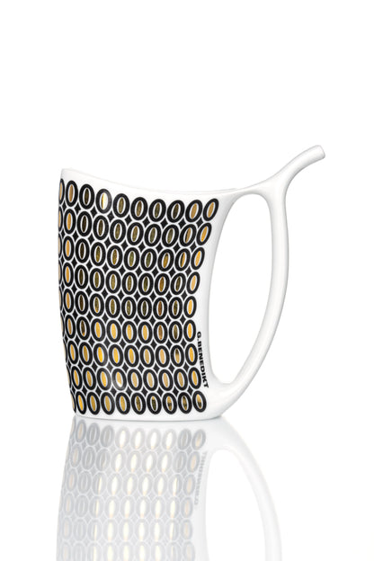 Lázeňský hrnek Feel Karlovy Vary od G. Benedikta | Porcelán s tradičním českým vzorem, zlato 