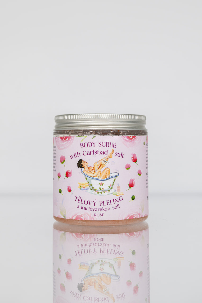 Body Scrub with Carlsbad Salt – ROSE (350 g)