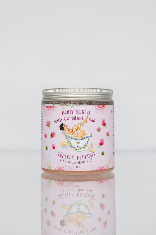 Body Scrub with Carlsbad Salt – ROSE (350 g)