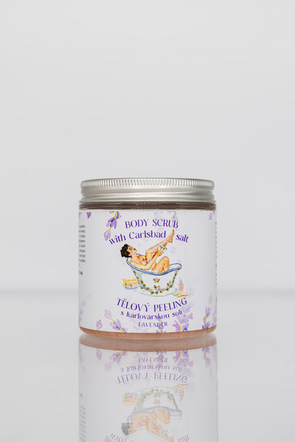 Скраб для тела с карловарской солью – лаванда (350 г)