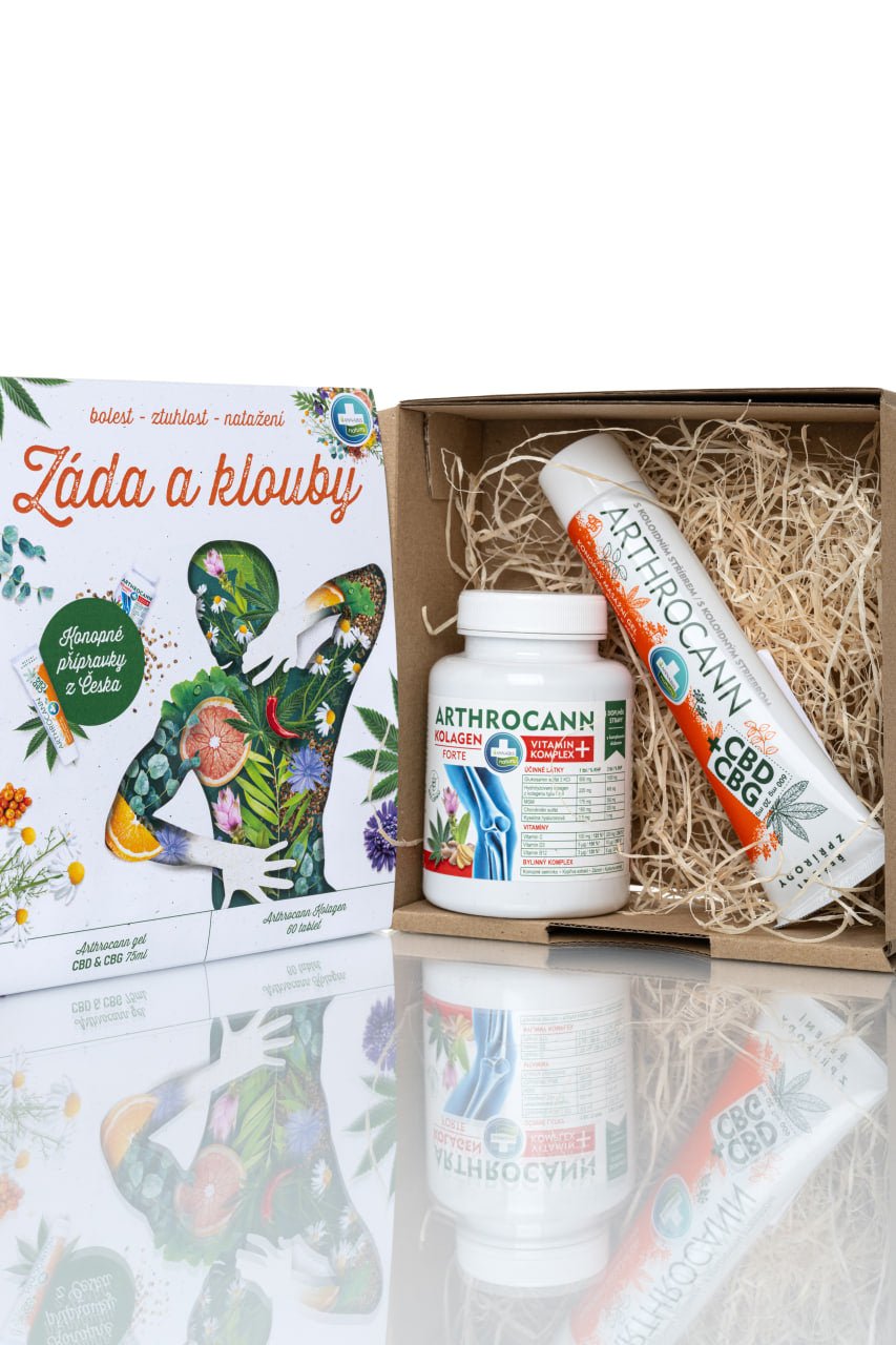 ANNABIS Rücken- und Gelenk-Geschenkset | CBD + CBG Massagegel &amp; Kollagenkomplex 