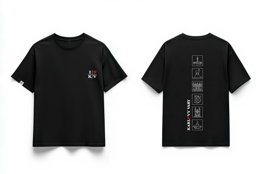 Černé tričko I ❤️ KV | Značkový merch Karlovy Vary
