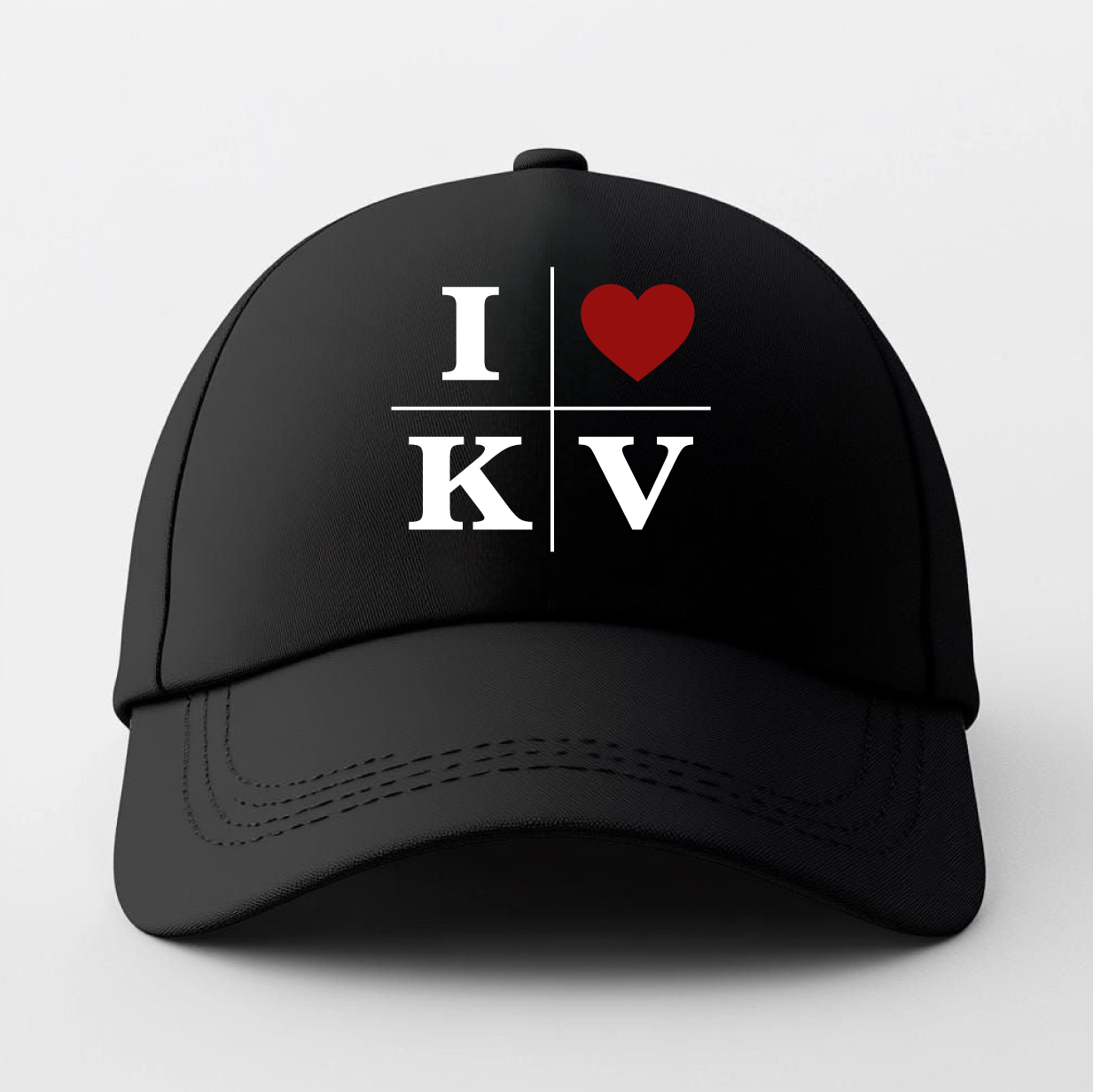 Černá kšiltovka I Love KV – Brandová kšiltovka Karlovy Vary