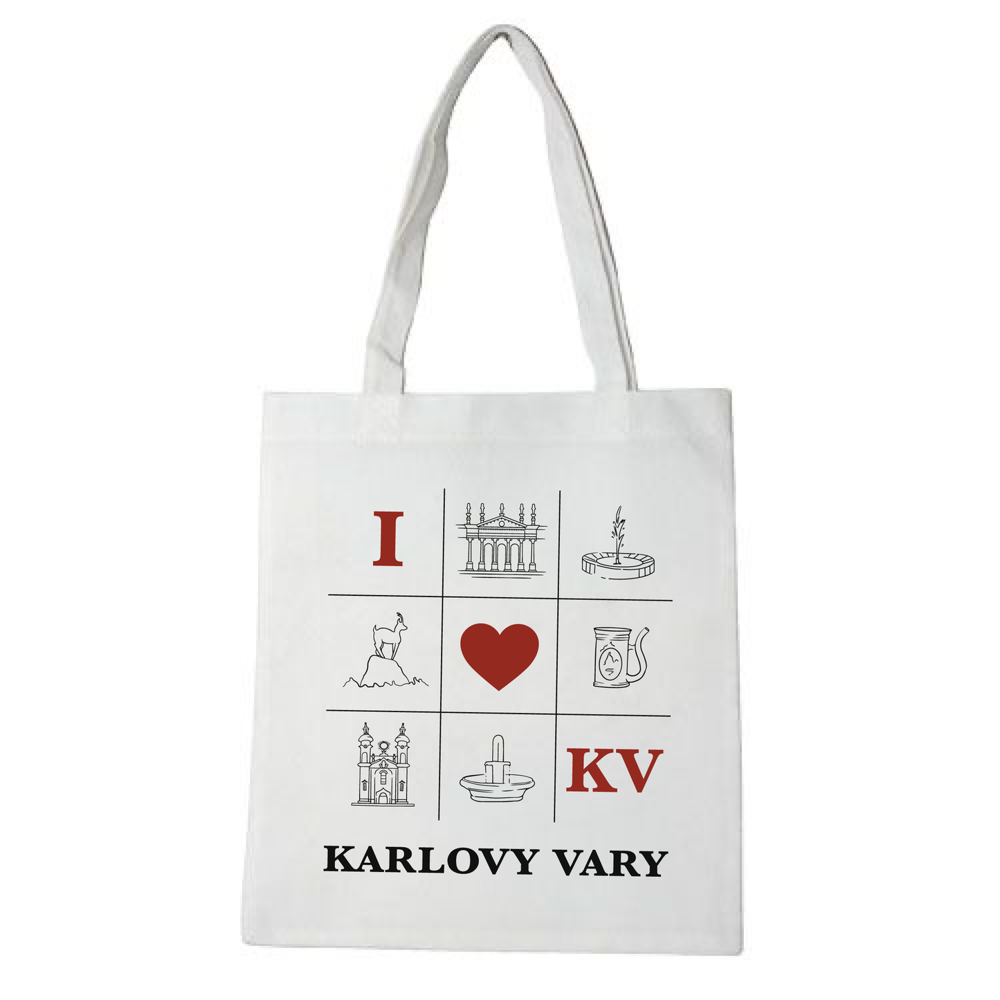 I Love KV plátěná taška – stylový suvenýr z Karlových Varů