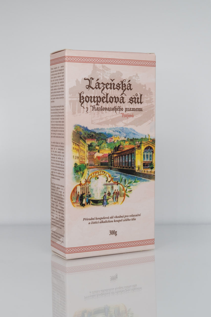 Розовая карловарская соль для ванн - 300 г