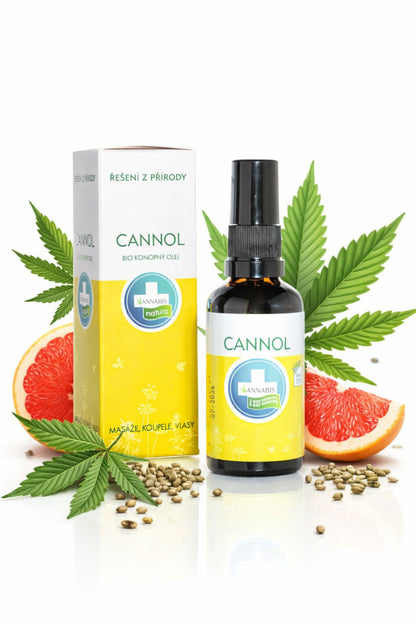 CANNOL BIO Konopný olej na obličej, tělo a vlasy – Organická péče 50 ml 