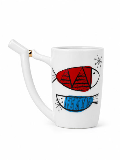 Karlovarský lázeňský pohárek Rybky | Český porcelán