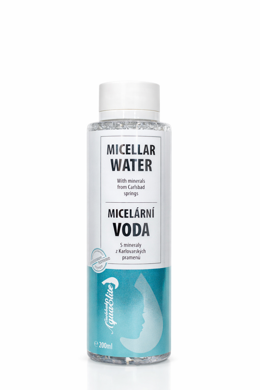 Micelární voda s karlovarskými termálními minerály | Jemné odličování a hydratace | Vyrobeno v Karlových Varech 