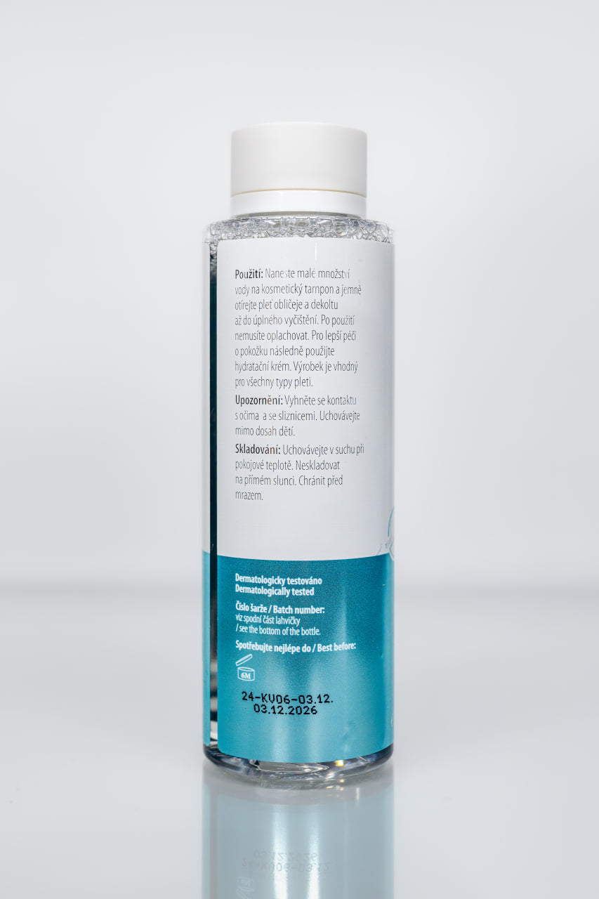 Micelární voda s karlovarskými termálními minerály | Jemné odličování a hydratace | Vyrobeno v Karlových Varech 