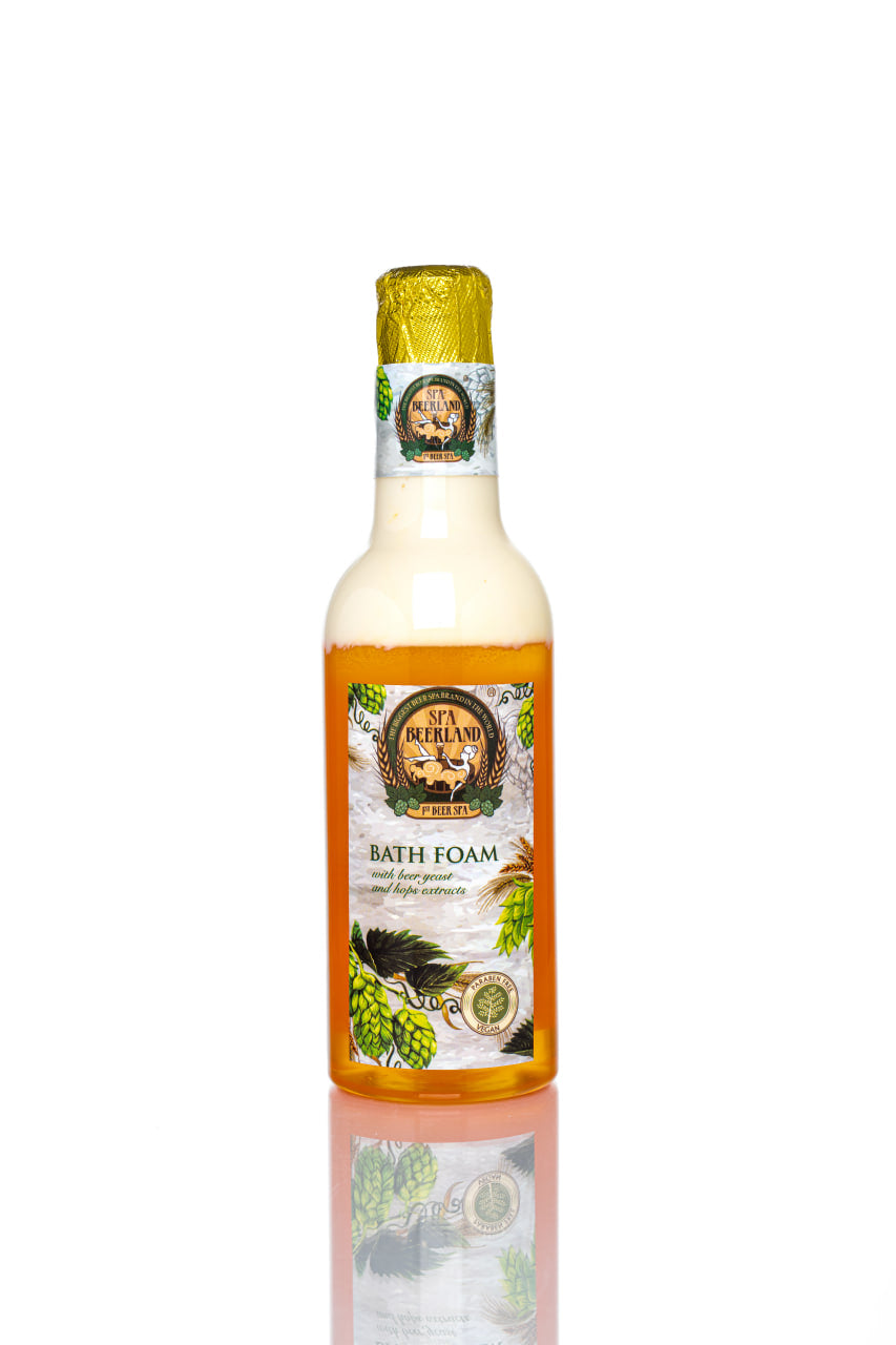 Pivní koupelová pěna s pivovarskými kvasnicemi a chmelem | Česká pivní koupelová pěna 