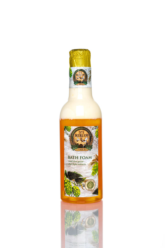 Pivní koupelová pěna s pivovarskými kvasnicemi a chmelem | Česká pivní koupelová pěna 