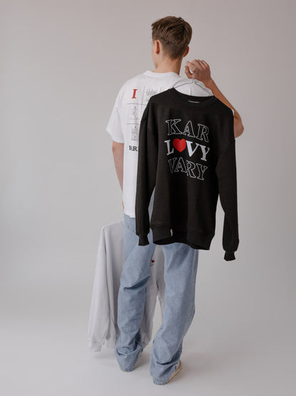 I ❤️ KV Černá mikina | Oficiální merch Karlových Varů | Feel Karlovy Vary