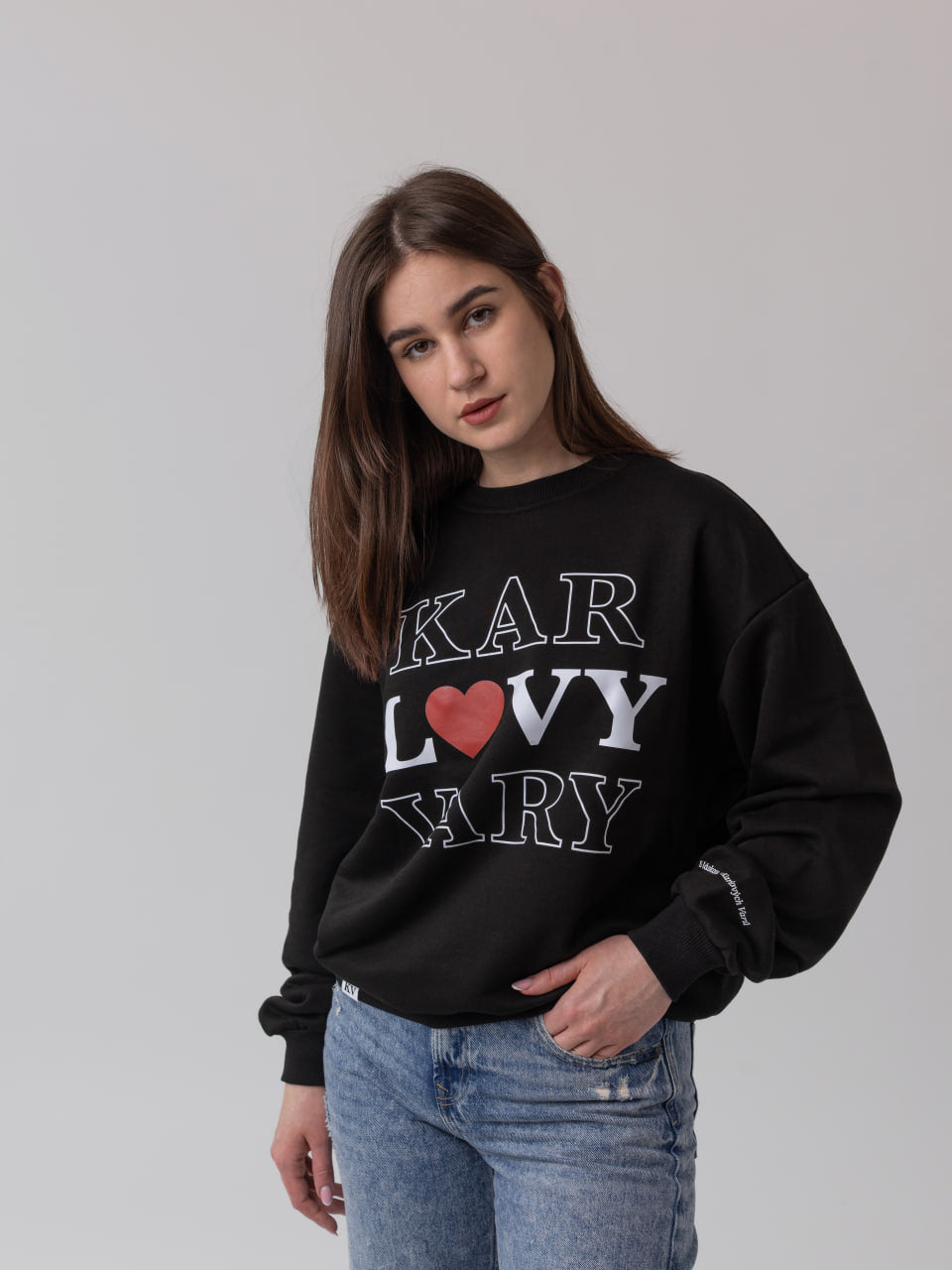 I ❤️ KV Černá mikina | Oficiální merch Karlových Varů | Feel Karlovy Vary