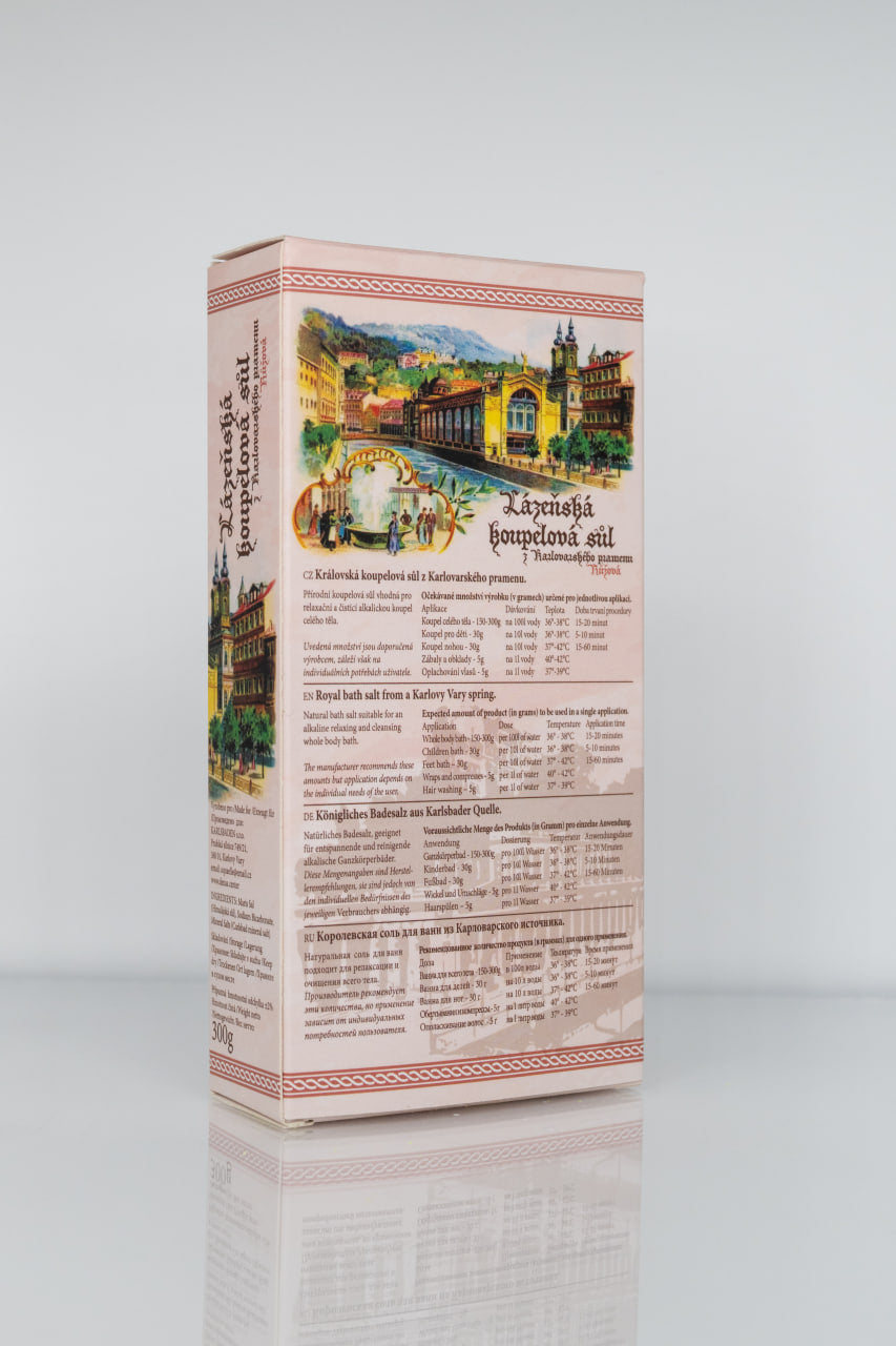 Розовая карловарская соль для ванн - 300 г