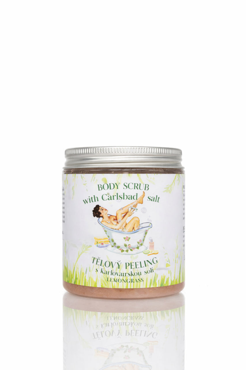 Tělový peeling s karlovarskou solí – citronová tráva (350 g) 