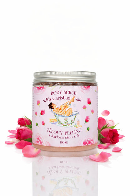 Tělový peeling s karlovarskou solí – RŮŽE (350 g) 