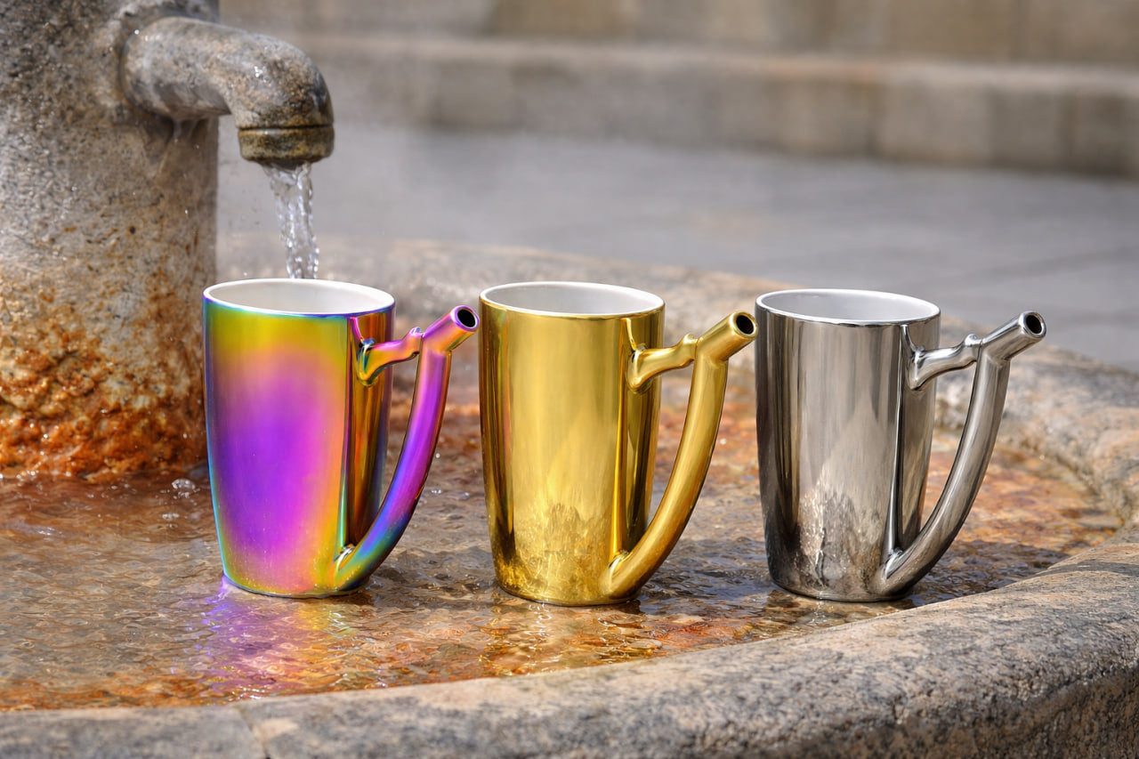 Karlovarský lázeňský pohárek Aurora| Český porcelán 