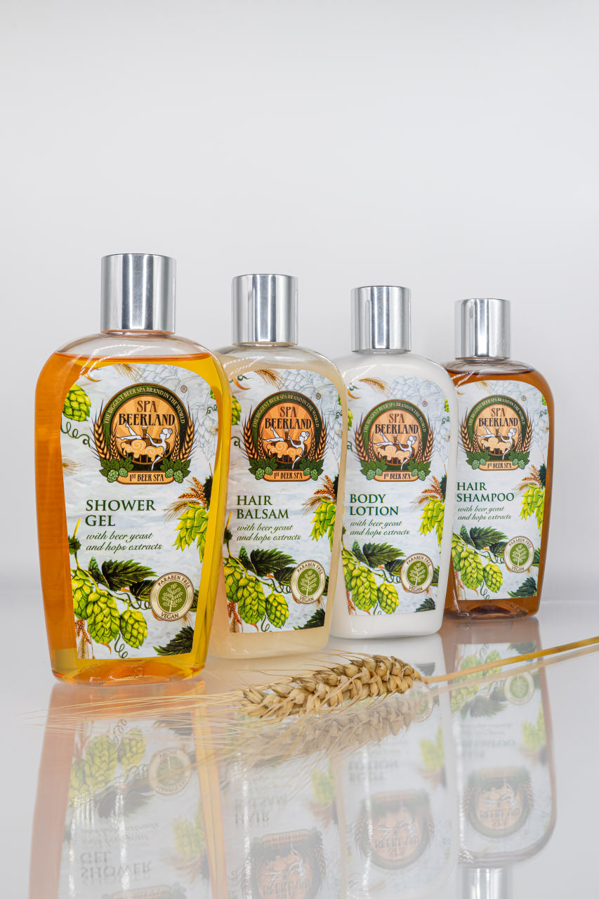 Pivní tělové mléko s pivovarskými kvasnicemi a chmelem | Péče o pleť Czech Beer Spa z Karlových Varů 