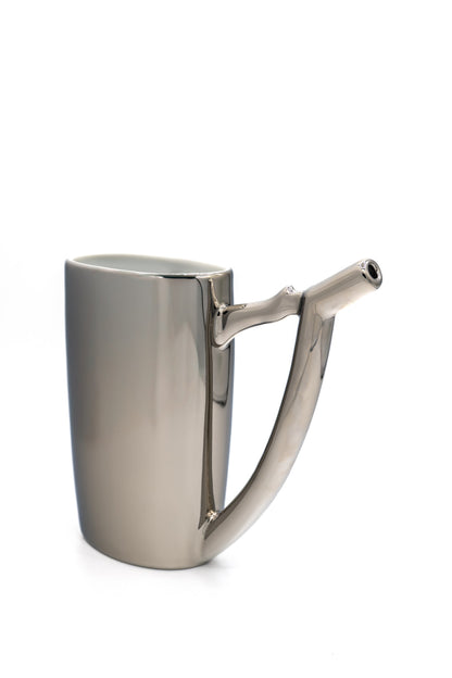 Karlovarský lázeňský pohárek platinově stříbrný | Porcelán ČR