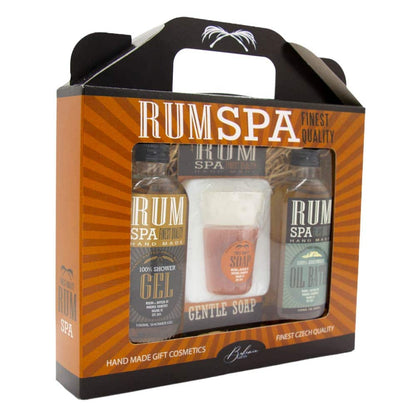 Bohemia Gifts Rum Spa Herren Geschenkset – Duschgel, Ölbad & Seife