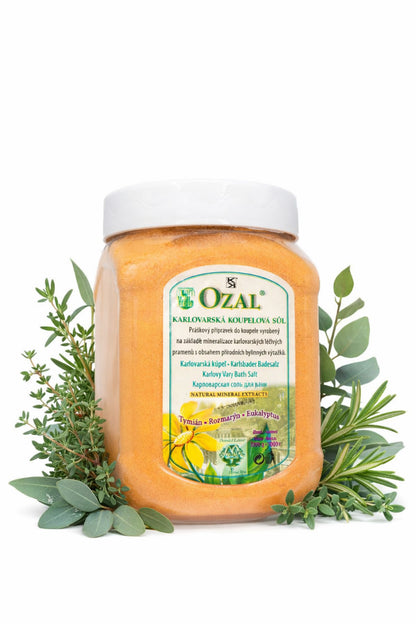 Pomerančová bylinná koupelová sůl 1000 g | s tymiánem, rozmarýnem a eukalyptem 